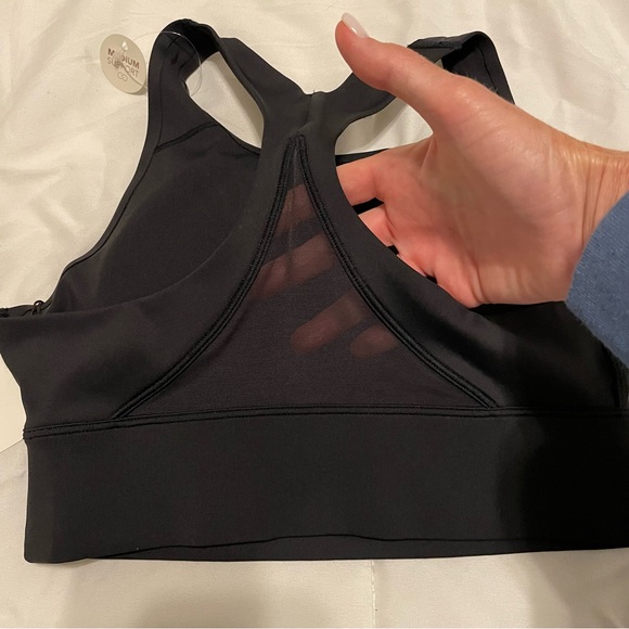 Calia Black Racerback Sports Bra XS NWT Mesh Back Athleisure - Picture 5 of 8
